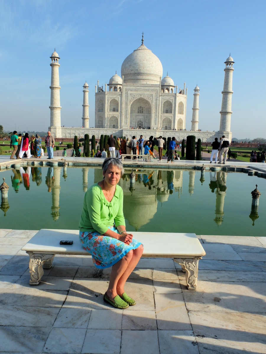 Diana at the Taj Mahal in India