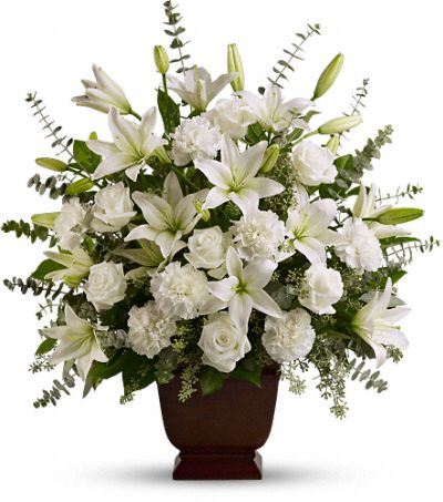 Vase of lilies